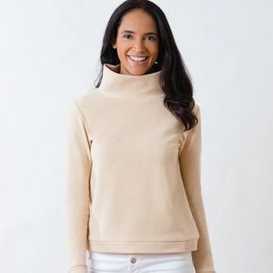 Dudley Stephens Park Slope Turtleneck in Natural Blush Small